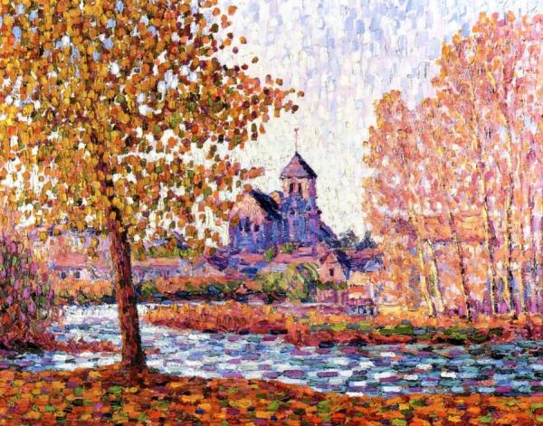 Eglise De Montigny, Autumn Effect by Francis Picabia Oil Painting Reproductions