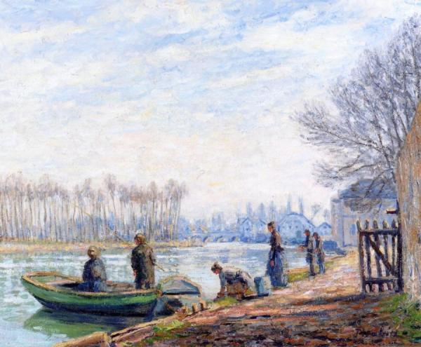 Fishermen In Moret-sur-loing by Francis Picabia