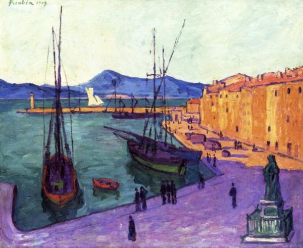 Port Of Saint-tropez, Evening Effect by Francis Picabia