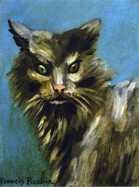 Francis Picabia Portrait Of A Cat With Green Eyes