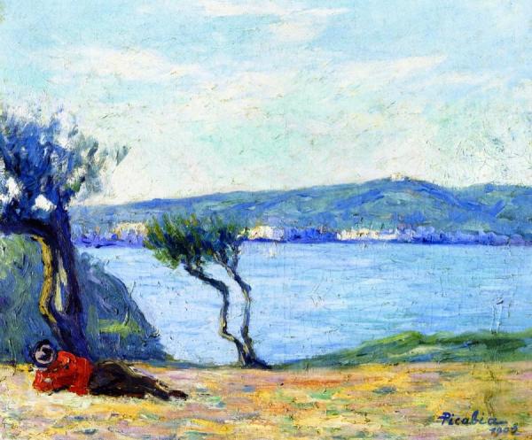 Resting On The Banks Of A Lake by Francis Picabia