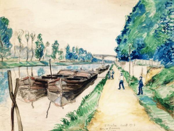 Saint-mammes Canal At Moret by Francis Picabia