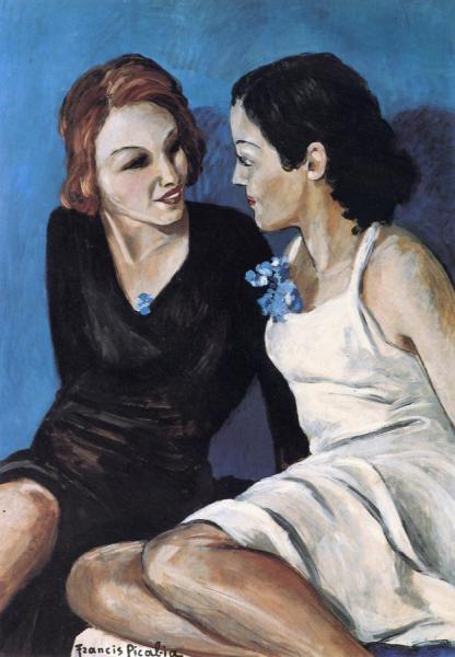 Two Women With Flowery Corsages by Francis Picabia
