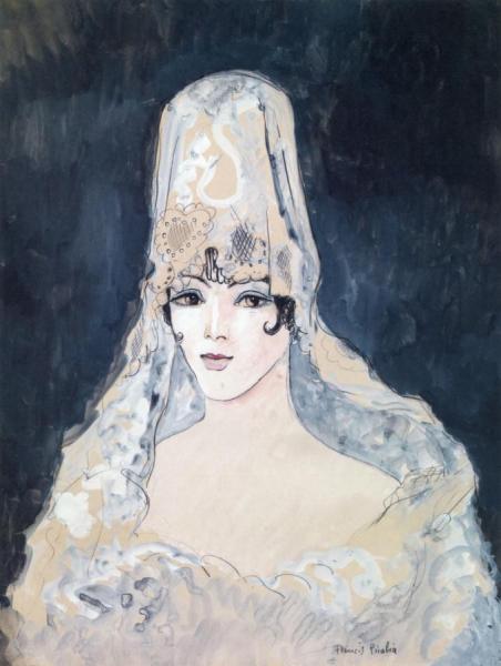 Woman In Spanish Dress (pilar) by Francis Picabia