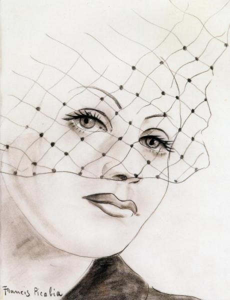 Woman's Head With Veil by Francis Picabia