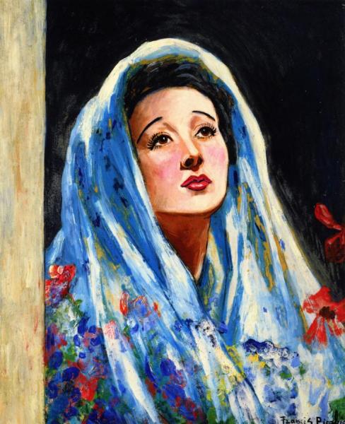 Woman With A Blue Shawl by Francis Picabia