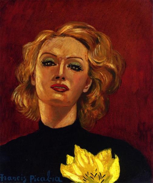 Woman With A Yellow Flower by Francis Picabia