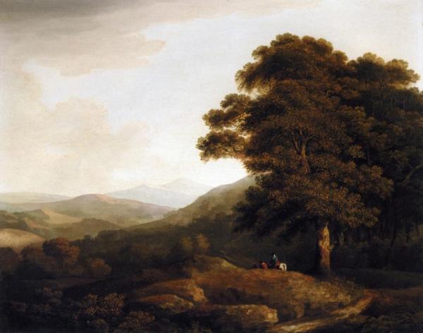 A Landscape Looking North From The Lower Slopes Of Snowdon by Francis Towne