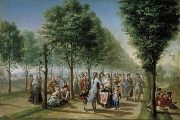 El Paseo De Las Delicias, En Madrid by Francisco Bayeu Y Subias