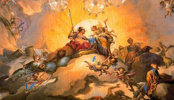 The Happy Union Of Spain And Parma by Francisco Bayeu Y Subias