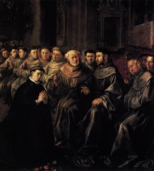 St Bonaventure Enters The Franciscan Order by Francisco De Herrera The Elder