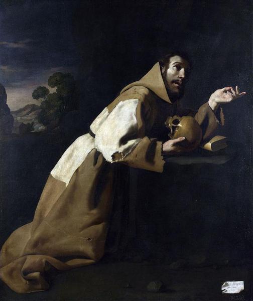 Saint Francis In Meditation by Francisco De Zurbaran Oil Painting Reproductions