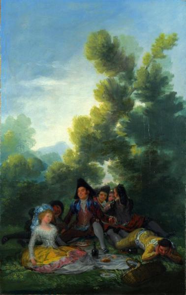 A Picnic by Francisco Jose De Goya Y Lucientes
