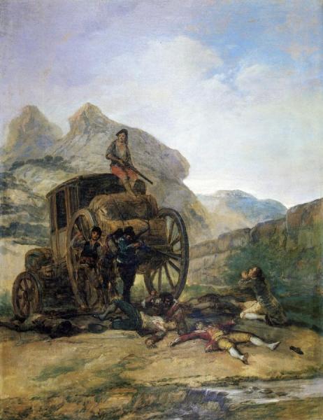 Attack On A Coach by Francisco Jose De Goya Y Lucientes