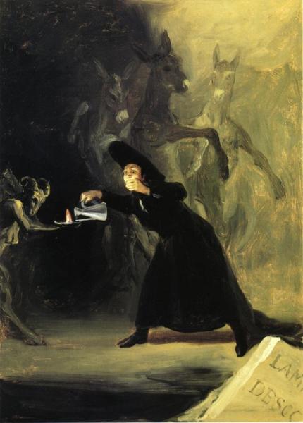 The Devil's Lamp by Francisco Jose De Goya Y Lucientes