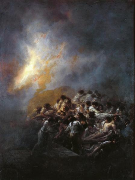The Fire At Night by Francisco Jose De Goya Y Lucientes