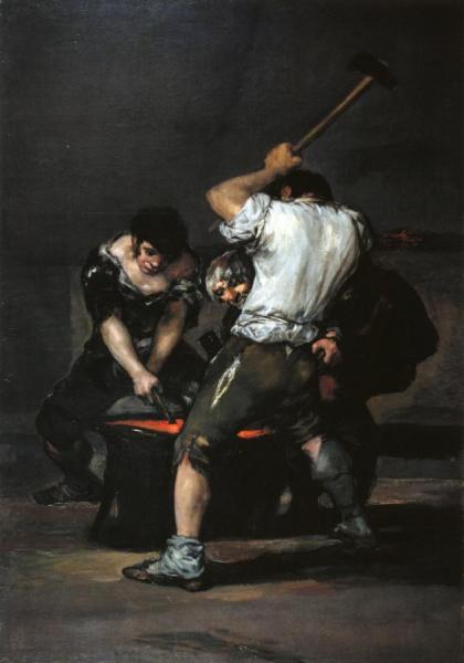 The Forge by Francisco Jose De Goya Y Lucientes