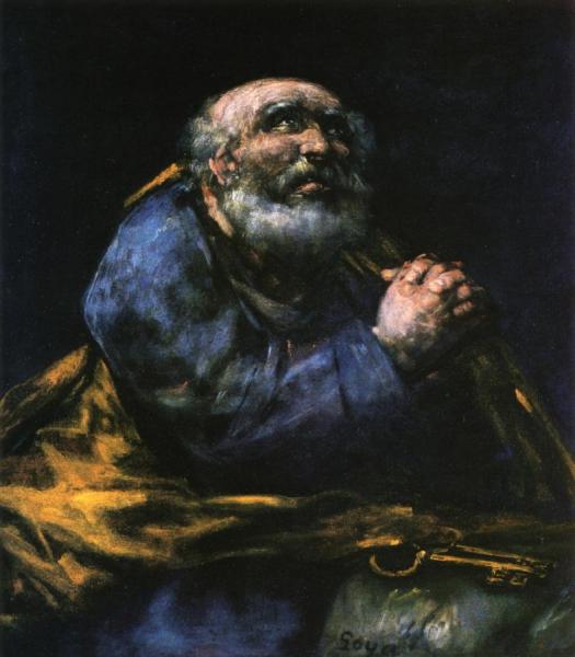 The Repentant Saint Peter by Francisco Jose De Goya Y Lucientes