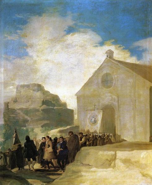 Village Procession by Francisco Jose De Goya Y Lucientes