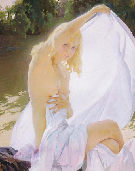 Mujer Secandose by Francisco Pons Arnau