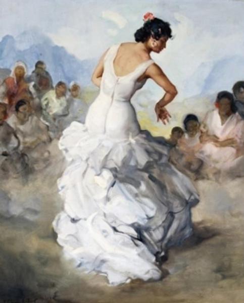 Bailaora De Espaldas by Francisco Rodriguez Sanchez Clement