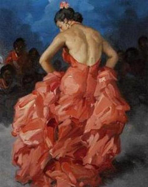 Gitana Bailando by Francisco Rodriguez Sanchez Clement Oil Painting Reproductions