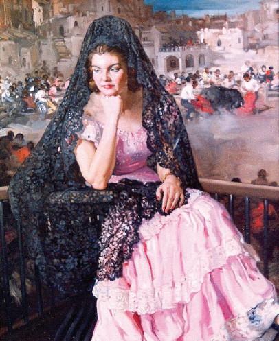 Retrato Con Mantilla by Francisco Rodriguez Sanchez Clement