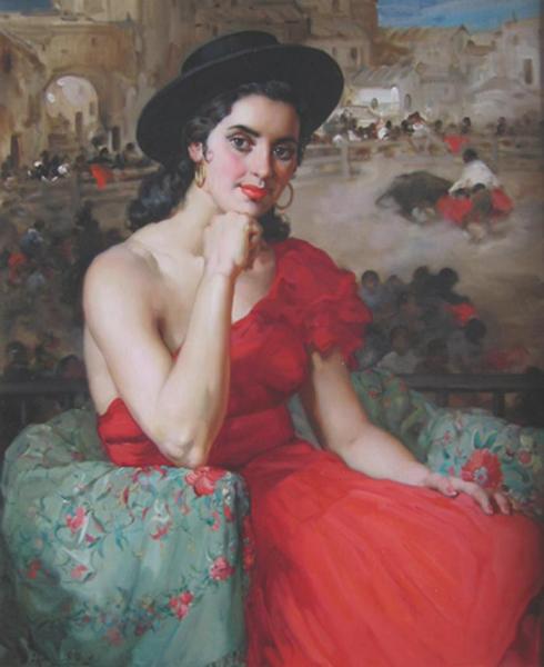 Retrato De Mujer by Francisco Rodriguez Sanchez Clement