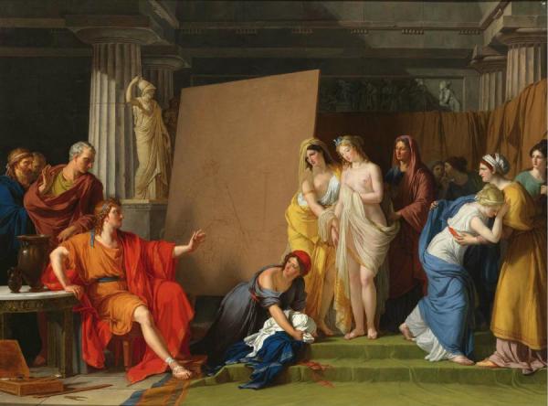 Francois-andre Vincent Zeuxis Choosing His Models For The Image Of Helen From Among The Girls Of Croton