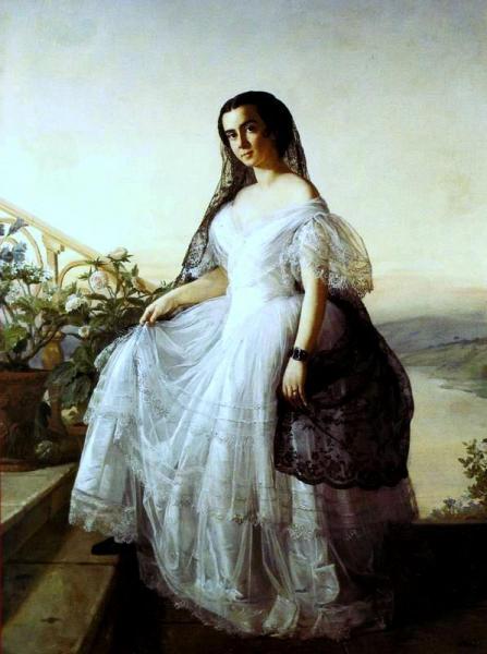 Portrait Of A Woman by Francois-auguste Biard Oil Painting Reproductions