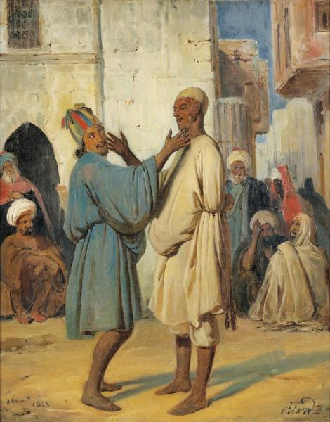 Scene Street by Francois-auguste Biard Oil Painting Reproductions