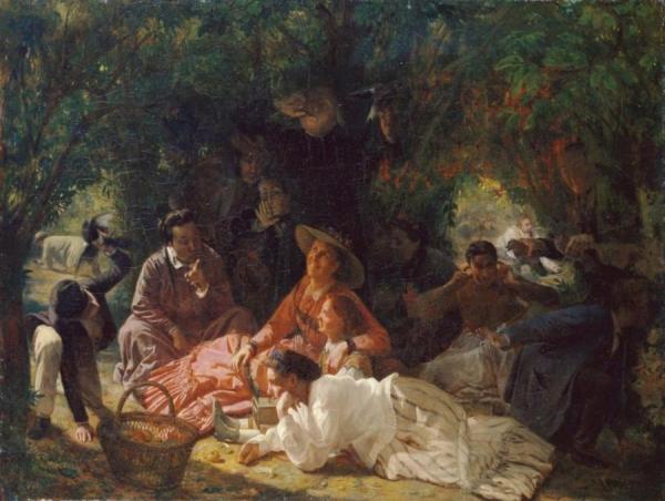 The Picnic by Francois-auguste Biard
