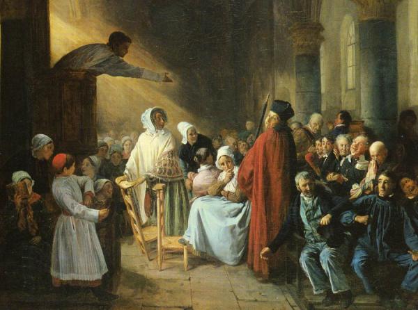 The Sermon by Francois-auguste Biard