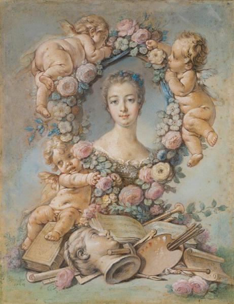 Madame De Pompadour Ii by Francois Boucher