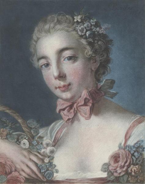 Portret Van Marie Amelie Baudouin Als Flora, Louis Marin Bonnet by Francois Boucher