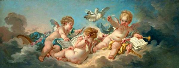 Putti Making Music by Francois Boucher