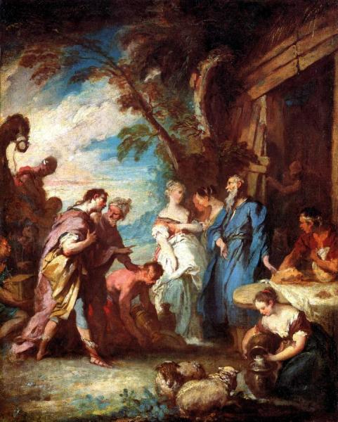 Rébecca Recevant Des Mains D'eliezer Les Présents D'abraham by Francois Boucher