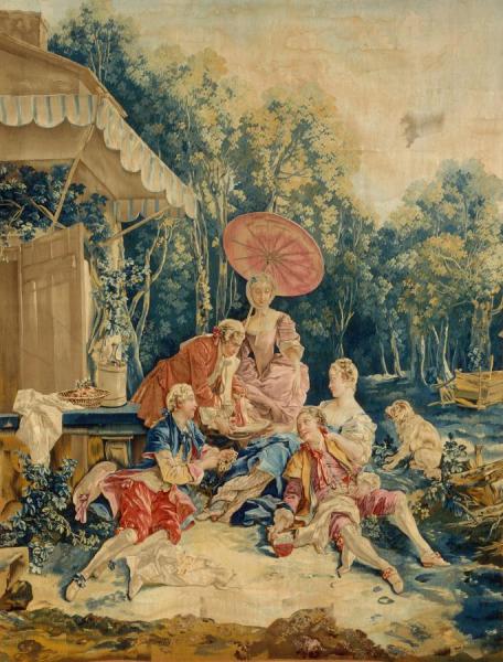 The Collation From A Set Of The Italian Village Scenes by Francois Boucher Oil Painting Reproductions