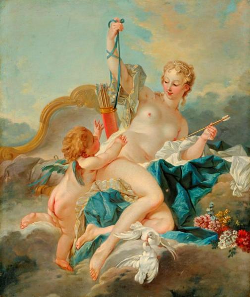 Venus Disarming Cupid by Francois Boucher