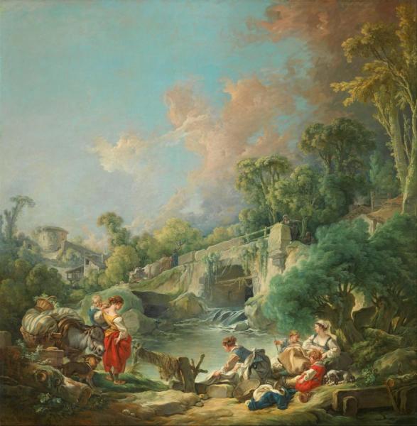 Washerwomen by Francois Boucher