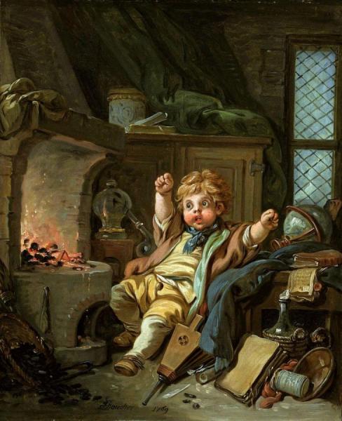 Young Alchemist by Francois Boucher