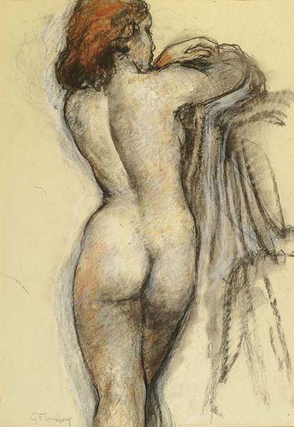 Female Back by Francois Emile Barraud