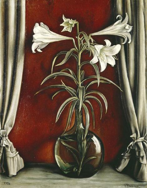 Still Life With Lily by Francois Emile Barraud