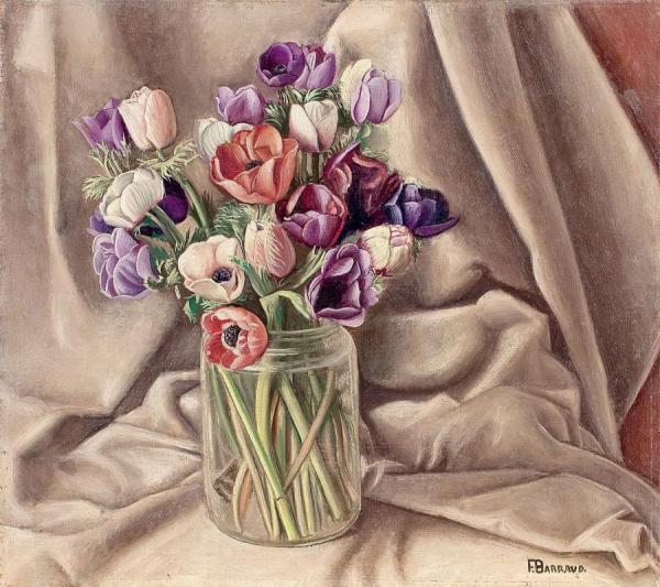 The Bouquet Of Anemones by Francois Emile Barraud