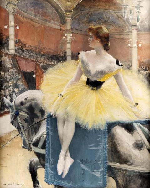 Equestrienne Au Cirque Fernando by Francois Flameng