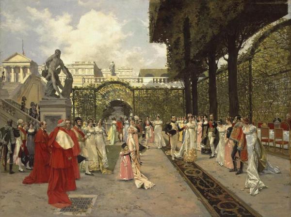 Napoleon I And The King Of Rome At Saint-cloud by Francois Flameng Oil Painting Reproductions