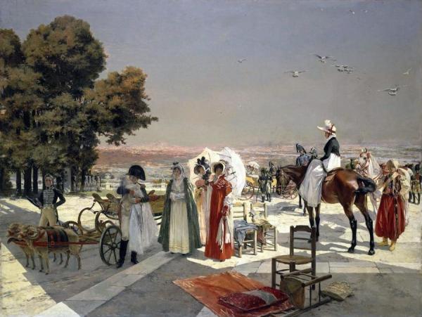 Napoleon I And The King Of Rome At Saint-cloud In 1811 by Francois Flameng Oil Painting Reproductions