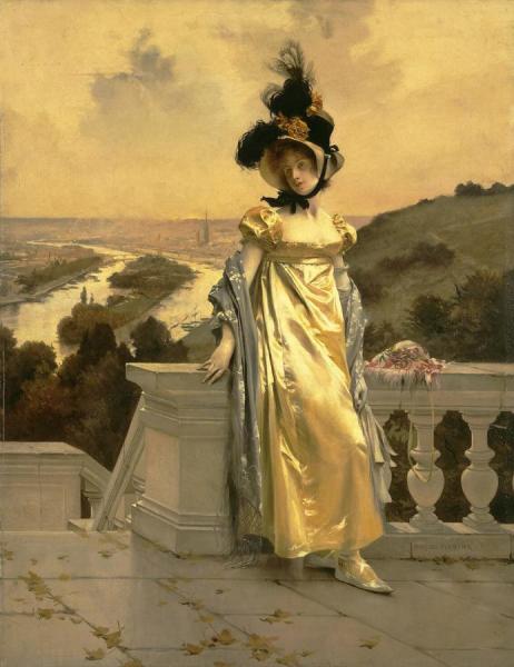 Portrait Of A Lady by Francois Flameng