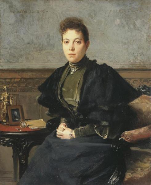 Portrait Of Vera Kharitonenko by Francois Flameng