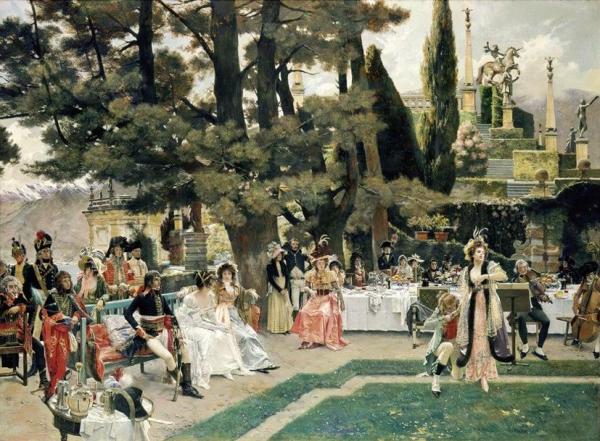 Reception Of Napoleon I On Isola Bella In The 5th Year Of Being In Power by Francois Flameng